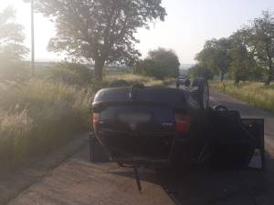 Mașina răsturnată la Ipotești