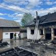 Casa afectată de incendiu