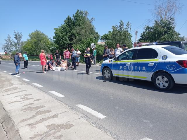 Fetiță de 10 ani, accidentată grav de o mașină, la Dumbrăveni