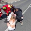 Fetița a fost preluată de o ambulanță