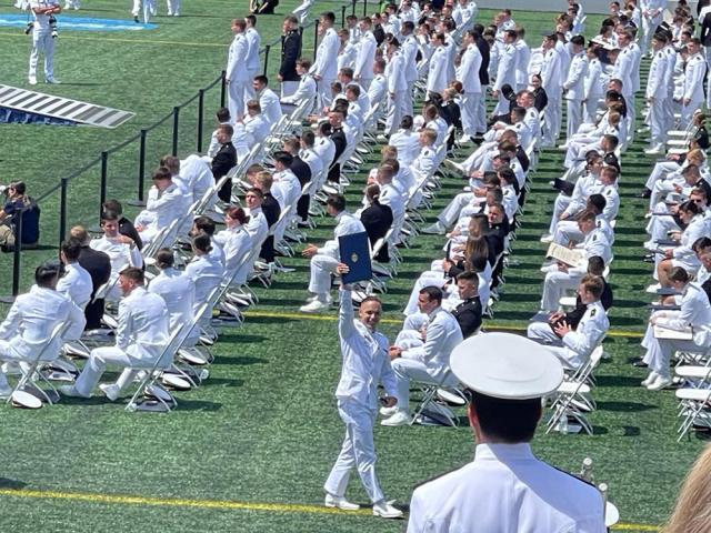 Georgel-Mădălin Savin, la ceremonia de absolvire a US Naval Academy
