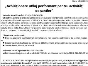 „Achiziţionare utilaj performant pentru activităţi de șantier”