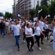 Emoţii şi bucurie în timpul marşului desfăşurat pe străzile oraşului