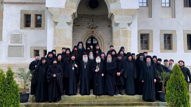 Vizita părintelui Efrem Vatopedinul la Mănăstirea Putna Foto: ziarullumina.ro