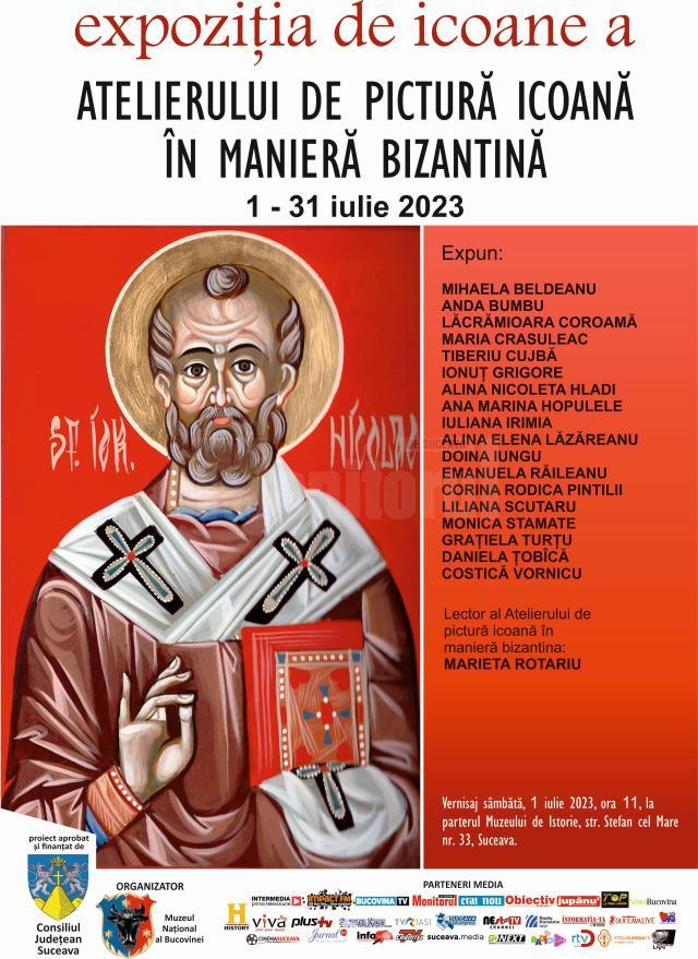 Expoziția atelierului de pictură  - icoană în manieră bizantină, la Muzeul de Istorie