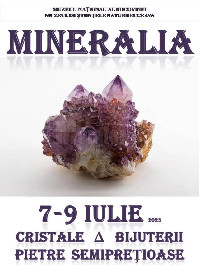 Expoziție cu cristale naturale de cuarţ, calcit, pirită, bijuterii, pietre semiprețioase, la Muzeul de Științele Naturii