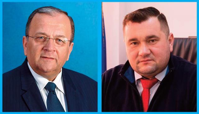 Președintele CJ Suceava, Gheorghe Flutur, şi primarul comunei Mitocu Dragomirnei, Radu Reziuc