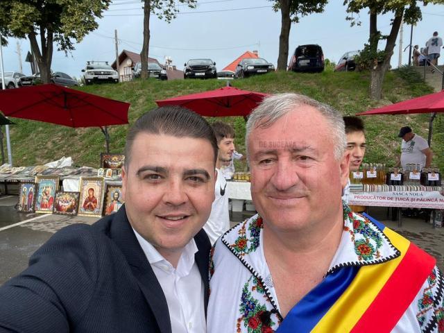 Deputatul PSD de Suceava Gheorghe Șoldan și primarul din Cornu Luncii, Gheorghe Fron