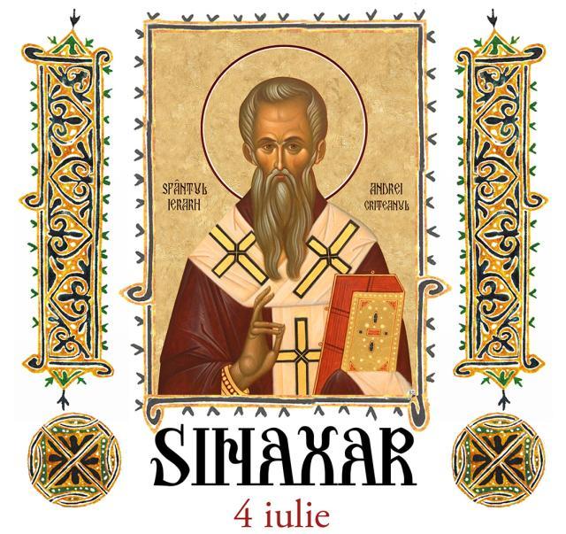 Sinaxar 04 iulie 2023