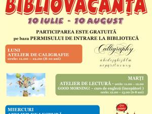 Programul „Bibliovacanța” pentru copii debutează luni, la Biblioteca Bucovinei