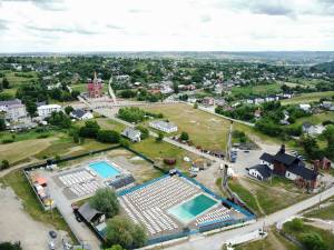 Ștrandul de la Cacica - vedere aeriană