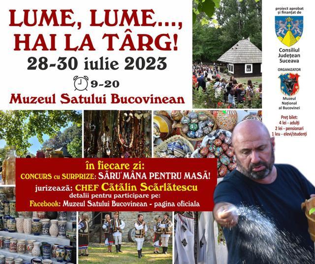 În program este cuprins și marele concurs „Săru’ mâna pentru masă!”, jurizat de chef Cătălin Scărlătescu