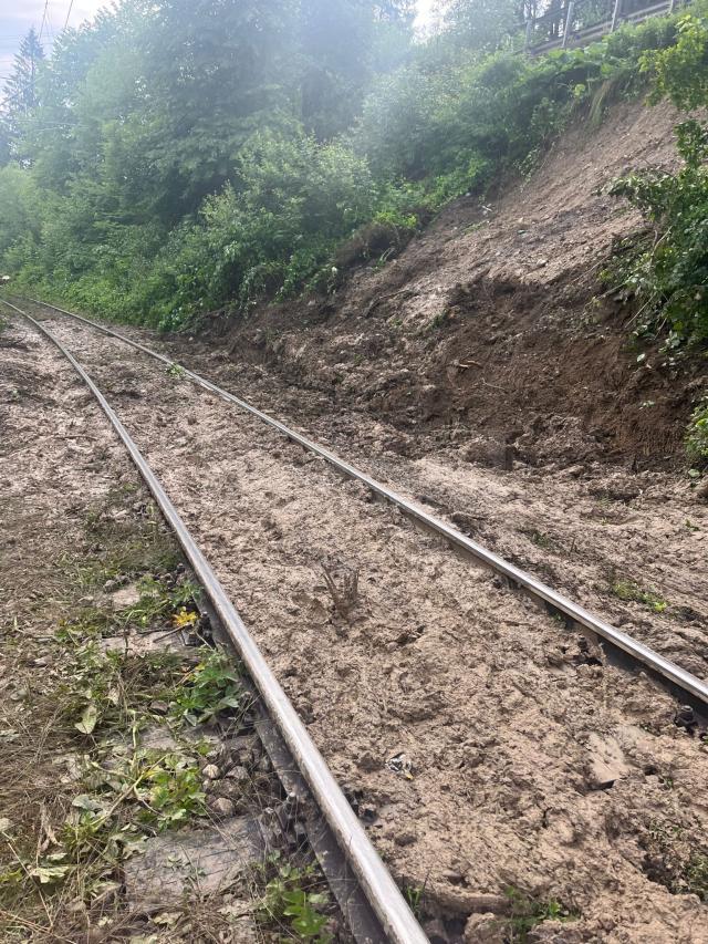 Alunecare de teren în zona Pojorâta- Sadova