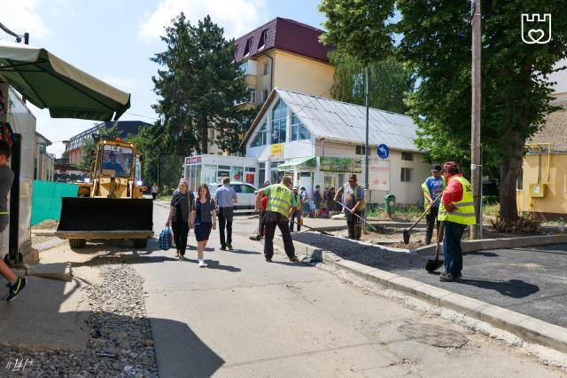 Lucrări de modernizare stradală, cu parcări de reședință și amenajare de spații verzi, în zona Pieței George Enescu