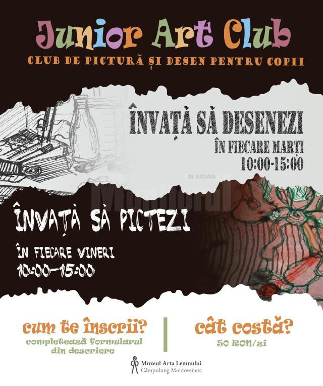 „Junior Art Club” cu Roberta Ciornei, la Muzeul Arta Lemnului Câmpulung Moldovenesc