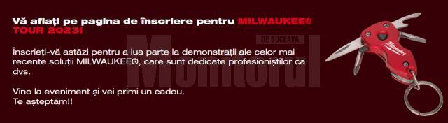 În calitate de reprezentant exclusiv al producătorului american MILWAUKEE TOOL, TEHNOACTIV S.R.L. Suceava organizează evenimentul MILWAUKEE TOUR 2023, eveniment aflat la a 6-a editie