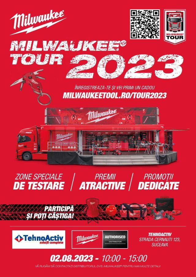 În calitate de reprezentant exclusiv al producătorului american MILWAUKEE TOOL, TEHNOACTIV S.R.L. Suceava organizează evenimentul MILWAUKEE TOUR 2023, eveniment aflat la a 6-a editie