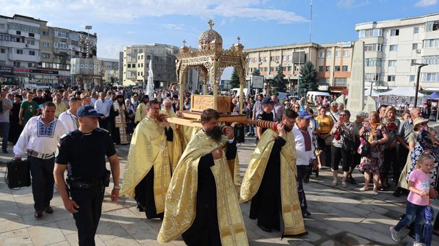 Procesiune religioasă la Fălticeni, de ziua Sfântului Ilie