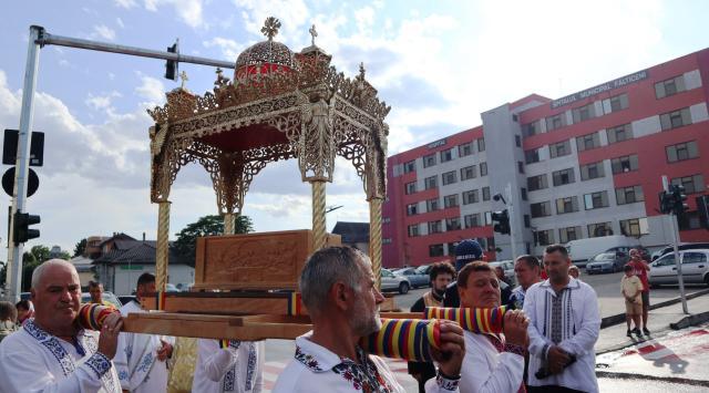 Procesiune religioasă la Fălticeni, de ziua Sfântului Ilie