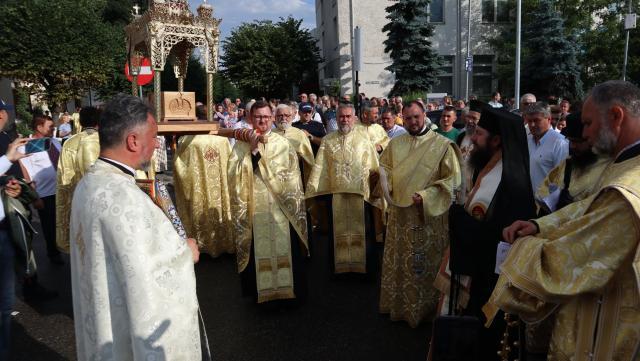 Procesiune religioasă la Fălticeni, de ziua Sfântului Ilie