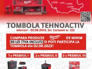 În calitate de distribuitor autorizat al producătorului american MILWAUKEE® TOOL, TEHNOACTIV S.R.L. Suceava organizează evenimentul MILWAUKEE TOUR 2023, eveniment aflat la a 6-a editie