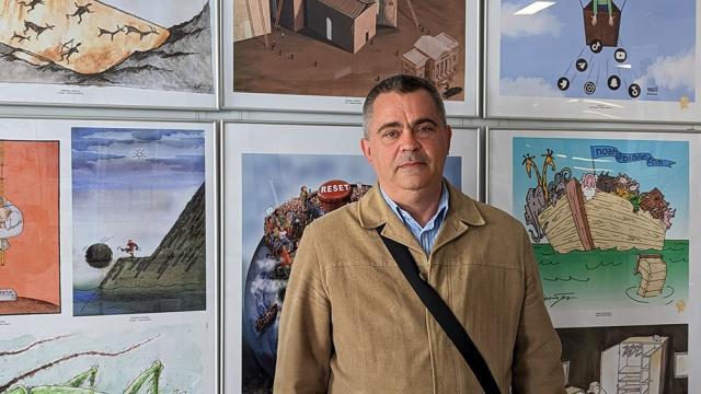 Caricaturistul Ovidiu Ambrozie Bortă - BOA ne-a spus că tema din cest an a fost „Marea resetare”
