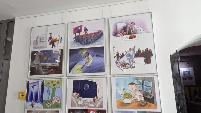 Caricaturistul Ovidiu Ambrozie Bortă - BOA ne-a spus că tema din cest an a fost „Marea resetare”