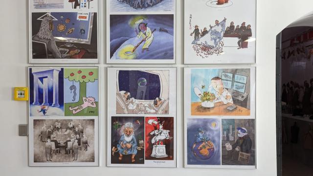 Caricaturistul Ovidiu Ambrozie Bortă - BOA ne-a spus că tema din cest an a fost „Marea resetare”