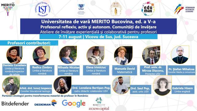 Zeci de profesori sunt așteptați la Universitatea de vară MERITO Bucovina, ediția a V-a, la Vicovu de Sus