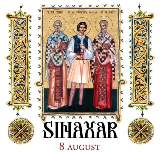 Sinaxar 08 august 2023