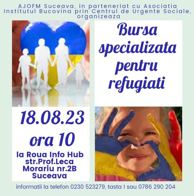 Bursa locurilor de muncă pentru refugiați, săptămâna viitoare, în municipiul Suceava