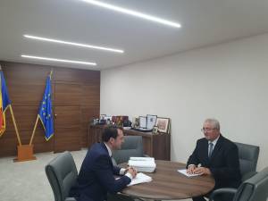 Primarul Sucevei, Ion Lungu, a purtat discuții la Ministerul Energiei cu ministrul Sebastian Burduja