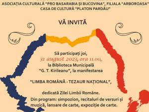 „Ziua Limbii Române – Tezaur Național”, la Biblioteca Municipală „G. T. Kirileanu” Vatra Dornei