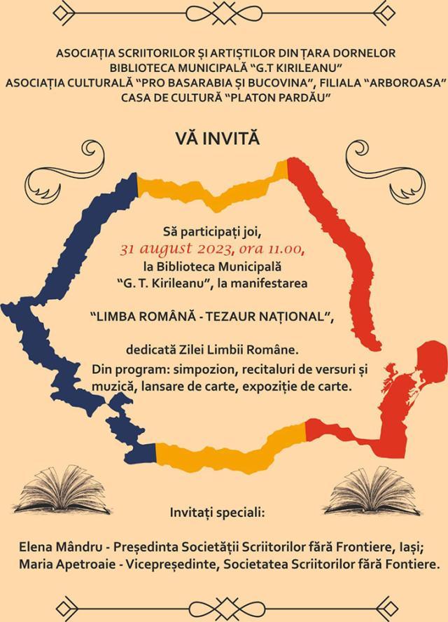 „Ziua Limbii Române – Tezaur Național”, la Biblioteca Municipală „G. T. Kirileanu” Vatra Dornei