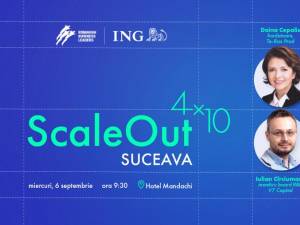 Antreprenorii din zona Moldovei sunt invitați, pe 6 septembrie, la Suceava, să se înscrie în programul ScaleOut 4×10, organizat de RBL și ING Bank. Mentori de succes îi vor învăța să își scaleze afacerea