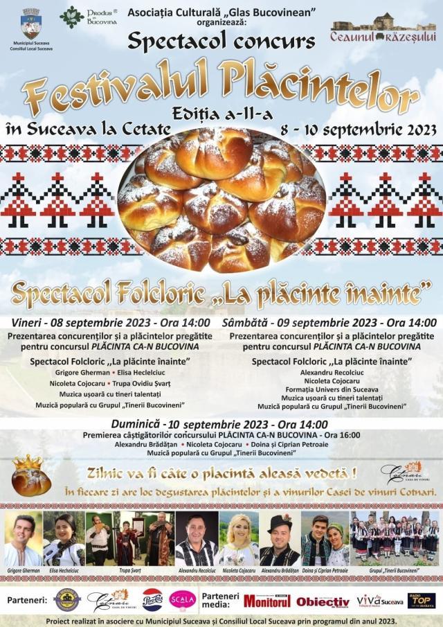 Festivalul Plăcintelor, ediția a II-a, trei zile, pe platoul Cetății de Scaun Suceava