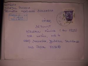 Scrisoare „Către Defunct Bîrleanu Fănica”, trimisă prin poștă de Primăria Dolhasca