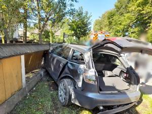 Autoturismul Audi implicat în accident
