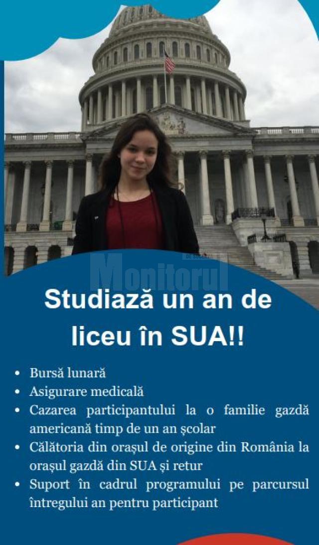 Sesiune de informare pentru liceenii care vor să studieze gratuit, un an, în Statele Unite ale Americii