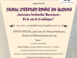 Salonul Literaturii Române din Bucovina, ediția a XVIII-a, la Biblioteca Bucovinei