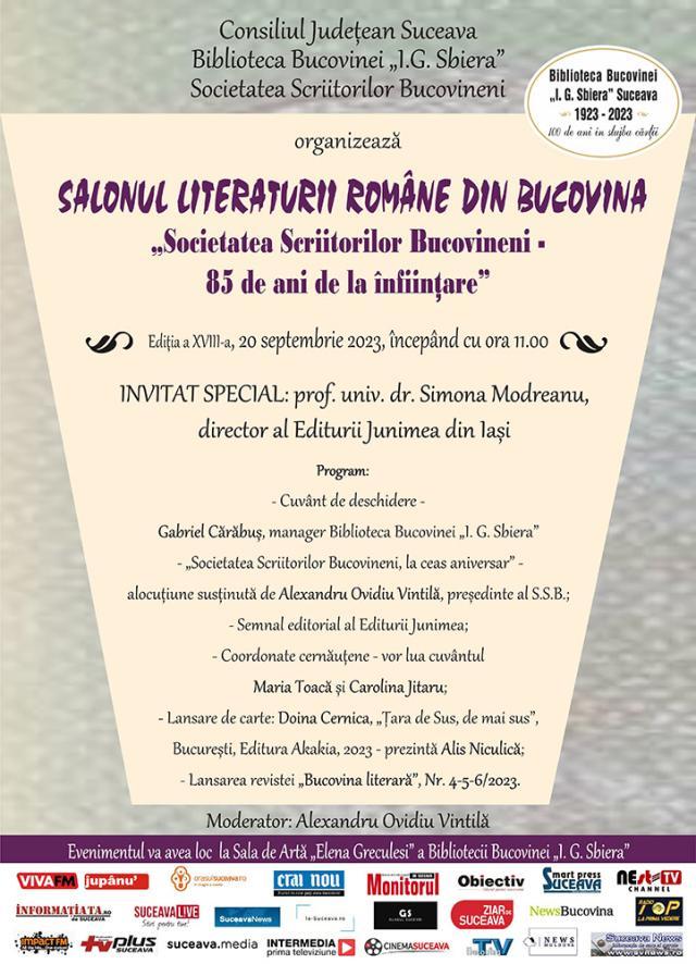 Salonul Literaturii Române din Bucovina, ediția a XVIII-a, la Biblioteca Bucovinei