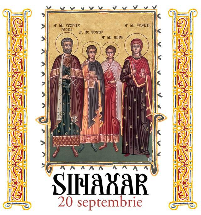 Sinaxar 20 septembrie 2023