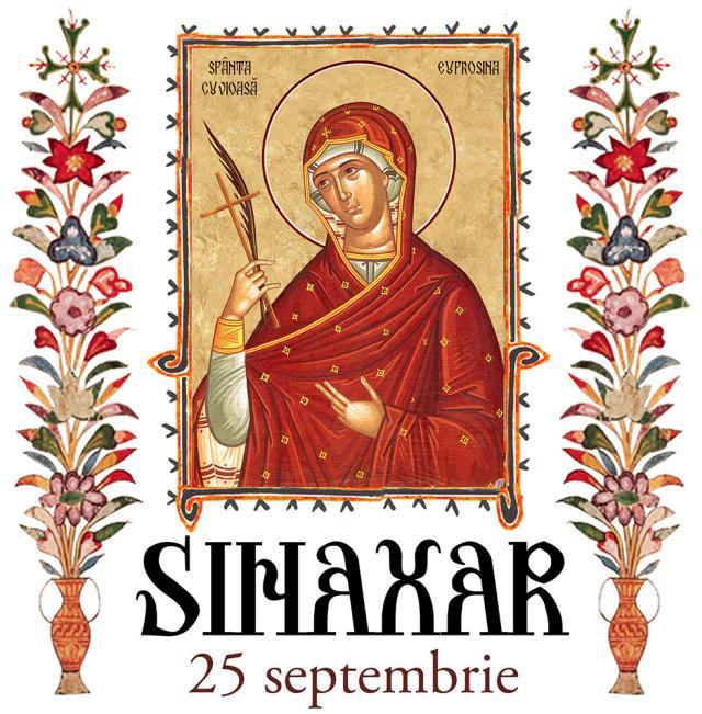 Sinaxar 25 septembrie 2023