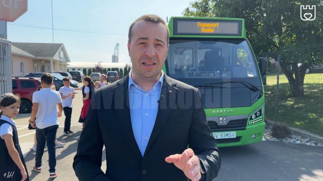 Lucian Harșovschi a anunțat că și elevii liceului Natanael din Ițcani beneficiază de unul dintre autobuzele TPL dedicate transportului școlar