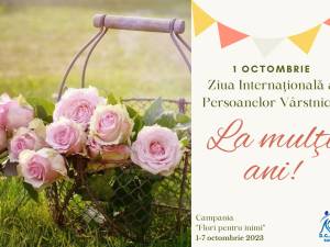 1 Octombrie - Ziua Internațională a Persoanelor Vârstnice, Campania ”Flori pentru inimi”