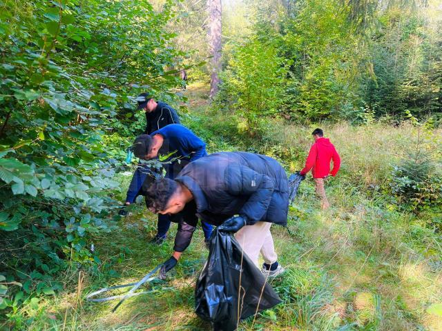 Acțiune de ecologizare la Sucevița de Ziua Jandarmeriei Montane