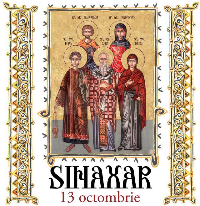 Sinaxar 13 octombrie 2023