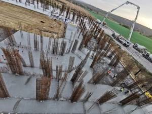 Radierul lotului 5, Corp C1, la Sala Polivalentă, turnat dupa 24 de ore de munca non-stop 2