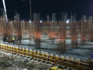 Radierul lotului 5, Corp C1, la Sala Polivalentă, turnat dupa 24 de ore de munca non-stop 3