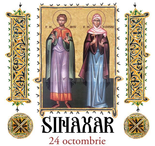 Sinaxar 24 octombrie 2023